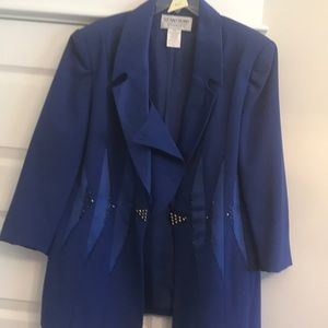 Woman’s blue evening blazer
